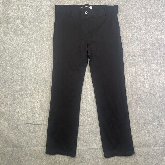 Betabrand Pants Womens Petite XL Black Straight Leg Yoga Stretch W0076 - Picture 1 of 9